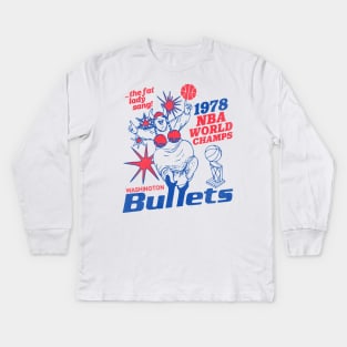 Defunct Washington Bullets 1978 World Champs Kids Long Sleeve T-Shirt